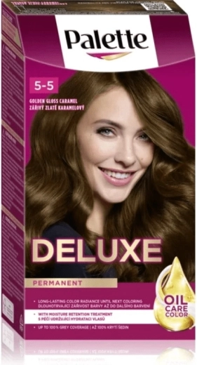 Palette Deluxe 5-5 Λαμπερή χρυσαφένια καραμέλα 50 ml – μόνιμη βαφή μαλλιών