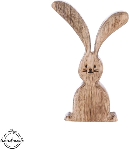 Ξύλινη διακόσμηση Λαγός mango 20,2 cm