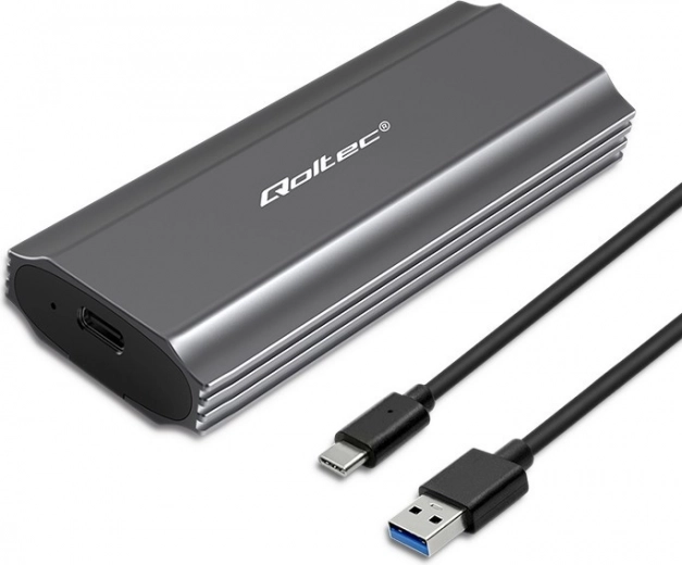 Θήκη δίσκου Qoltec για M.2 SSD SATA NVMe USB-C 2TB