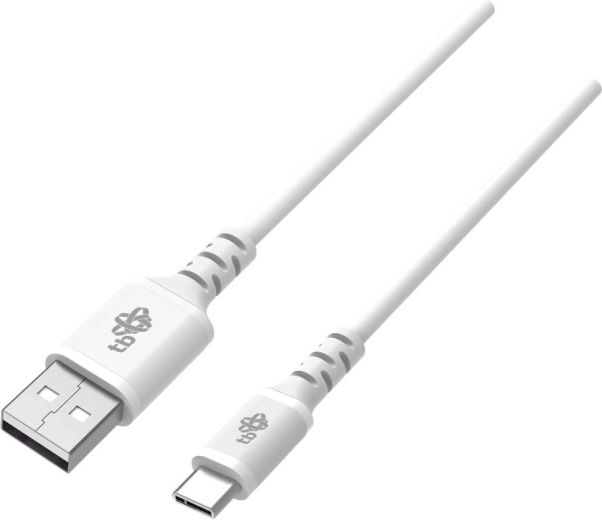 Καλώδιο σιλικόνης USB–USB‑C 1 m λευκό με υποστήριξη QUICK CHARGE