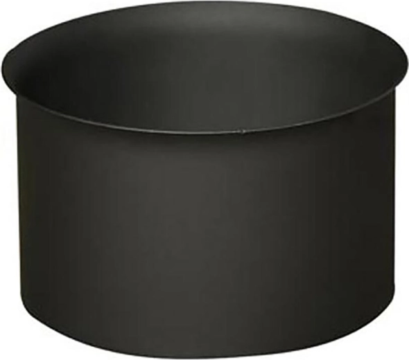 Καπναγωγός τοίχου 130 mm, πάχος 1,5 mm, μαύρο