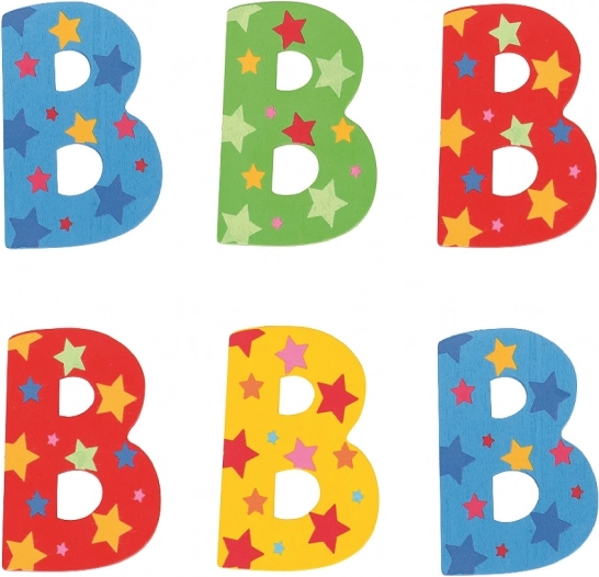 Bigjigs Toys ξύλινο γράμμα B με αστεράκια