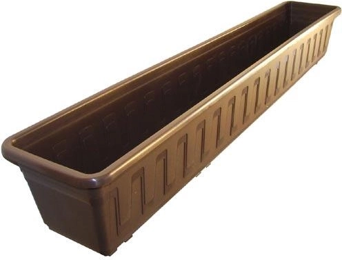 Πλαστική ζαρντινιέρα GARDEN 80 cm καφέ