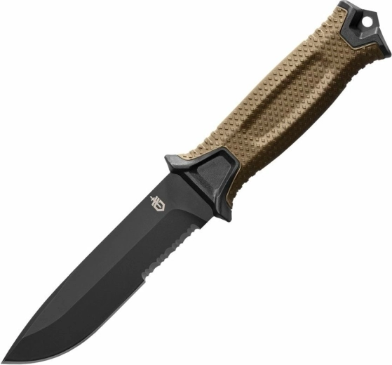 Gerber Strongarm μαχαίρι εξωτερικού χώρου 12,7 cm (μερικώς οδοντωτό), μαύρο/coyote