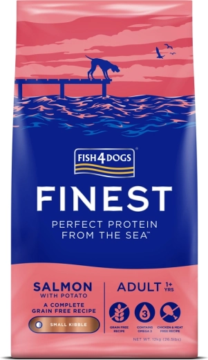 Fish4Dogs Finest σολομός με πατάτες – ξηρά τροφή (κροκέτες) για ενήλικους σκύλους μικρού μεγέθους 12 kg