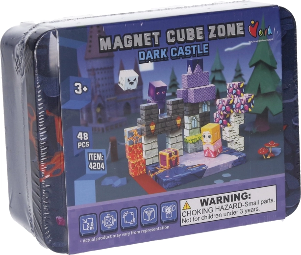 Μαγνητικό σετ κατασκευών Magnet Cube Zone Dark Castle – 48 τεμάχια