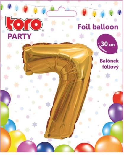Μπαλόνι αλουμινίου αριθμός 7, 30 cm, χρυσό TORO