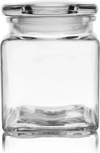 Γυάλινο τετράγωνο δοχείο τροφίμων 950 ml