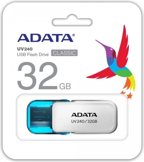 USB flash δίσκος ADATA UV240 32 GB USB 2.0 λευκό