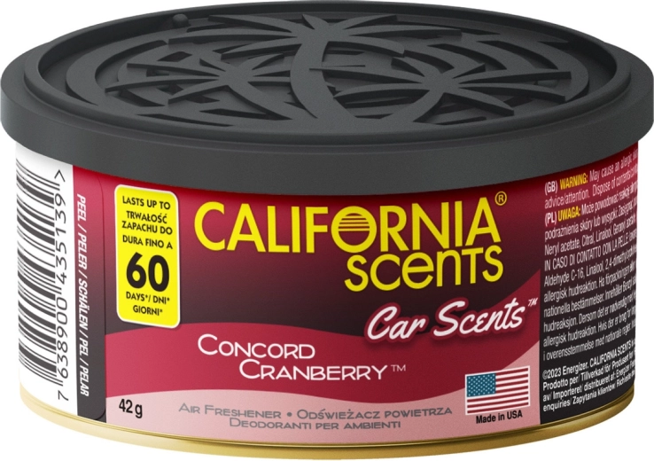 Άρωμα αυτοκινήτου CALIFORNIA SCENTS Concord Cranberry
