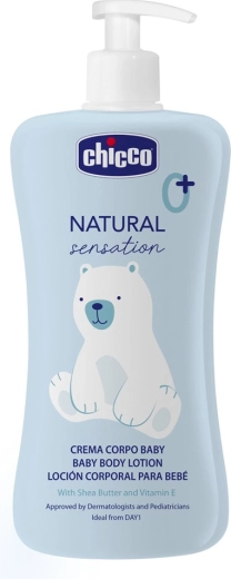 Chicco Natural Sensation γαλάκτωμα σώματος με βούτυρο καριτέ και βιταμίνη E 500 ml