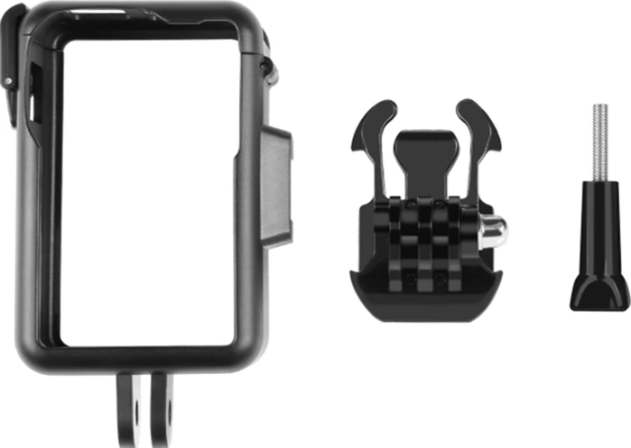 Puluz προστατευτικό πλαίσιο με cold shoe για DJI Osmo Action 5 Pro/4/3 (μαύρο)