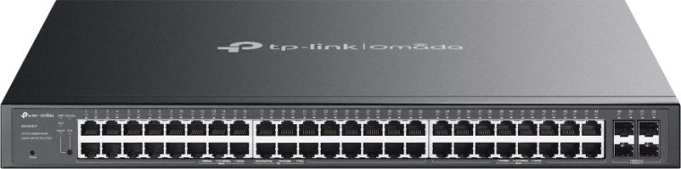 Gigabit switch TP-Link Omada 48× RJ45 με PoE+ και 4× SFP, 230 W, χωρίς ανεμιστήρα