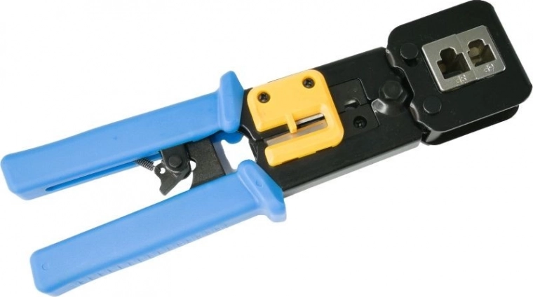 Πρέσα κρimpαρίσματος για βύσματα RJ45/RJ12/RJ11 (8P/6P/4P) για διαμπερείς συνδέσμους EZ