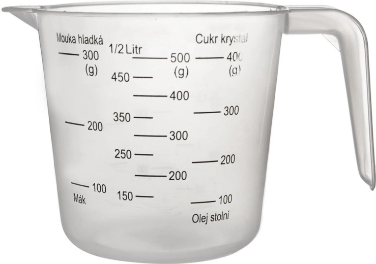 Κουζινικό δοσομετρικό δοχείο 500 ml με λαβή και ρύγχος