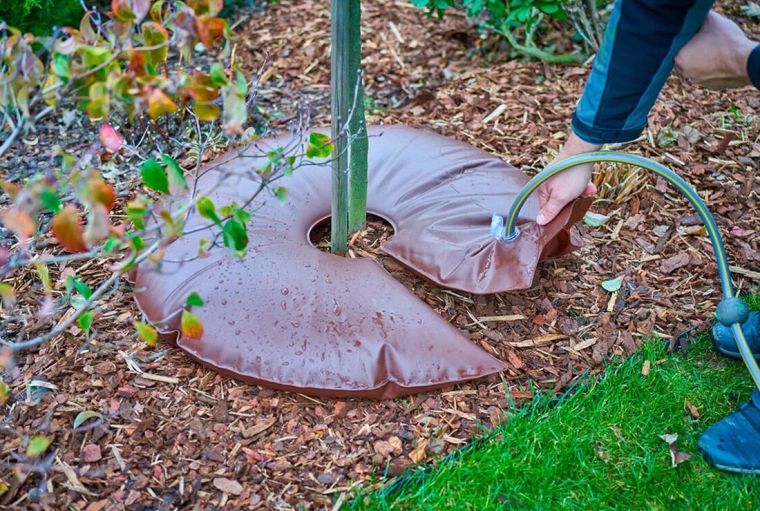 Σάκος ποτίσματος για δέντρα 100 cm, 75 l, καφέ PVC
