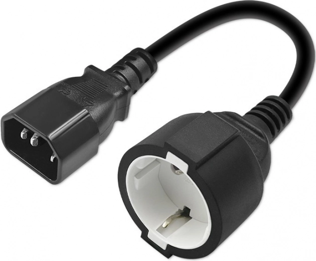 Προσαρμογέας IEC 320 C14 σε Schuko 0,15 m