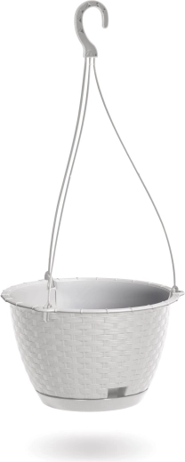 Κρεμαστή γλάστρα Ratolla Round W 24,3 cm λευκή