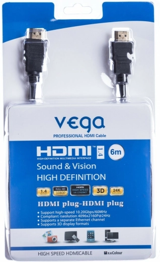 Καλώδιο HDMI 6 m 10.2 Gb/s μαύρο VEGA