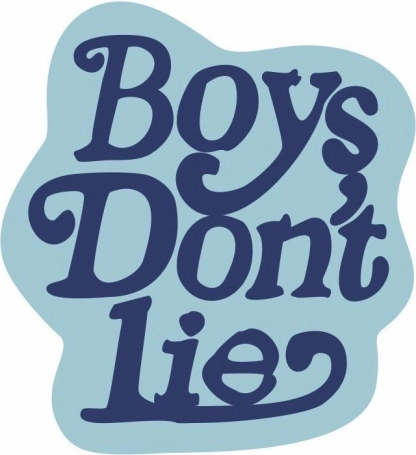 Διακοσμητικό μαλακό χαλί Boy's don't lie 100 × 100 cm μπλε