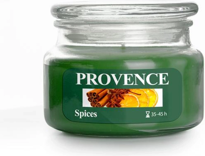Αρωματικό κερί σε γυάλινο δοχείο PROVENCE άρωμα μπαχαρικών 45 ώρες