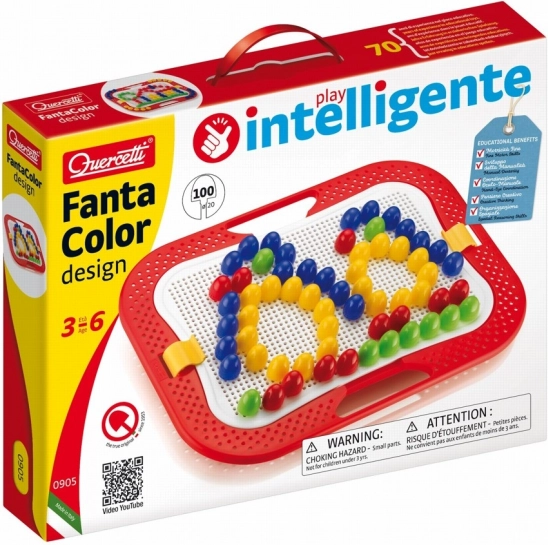 Μωσαϊκό QUERCETTI Fanta Color Design – δημιουργικό σετ pegboard για παιδιά