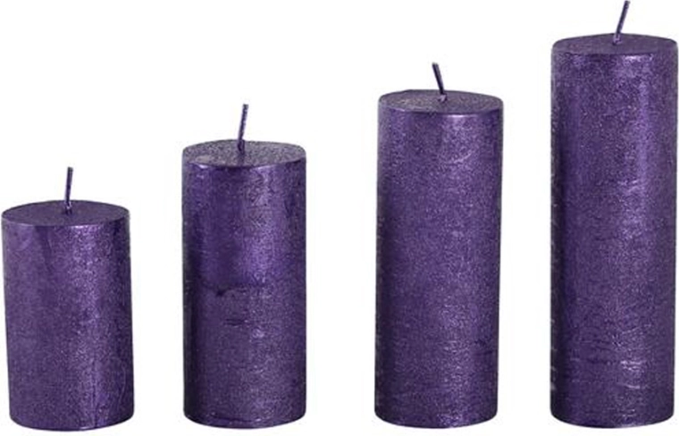 Μωβ κεριά Advent – σετ 4 τεμ.