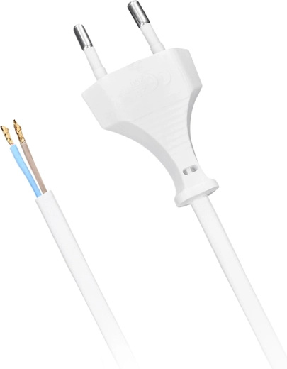 Solight flexo καλώδιο 2 m, 2×0,75 mm², λευκό, επίπεδο