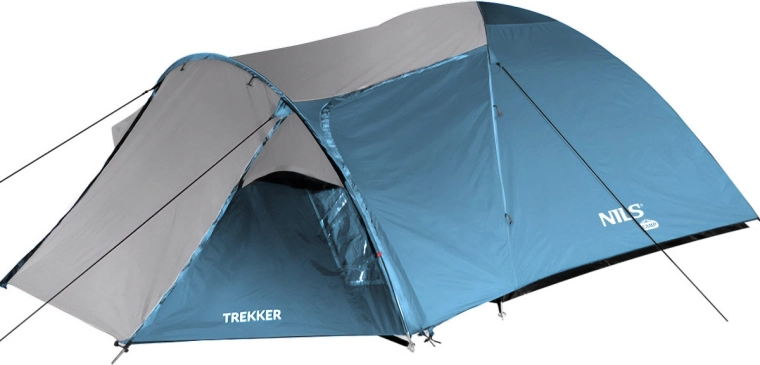 Τουριστική σκηνή NILS CAMP Trekker για 4 άτομα, μπλε-γκρι