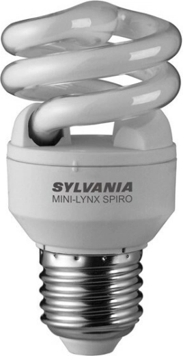 Sylvania Mini-Lynx Spiral 9 W E27 θερμό λευκό λαμπτήρας εξοικονόμησης ενέργειας