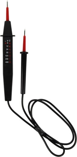 Δοκιμαστικό τάσης Solight 6–400 V AC/DC με ένδειξη LED