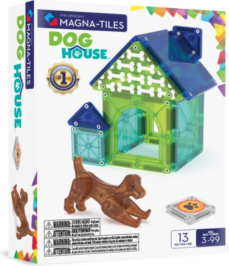 MAGNA-TILES μαγνητικό σετ κατασκευών σκυλόσπιτο (13 τεμάχια)