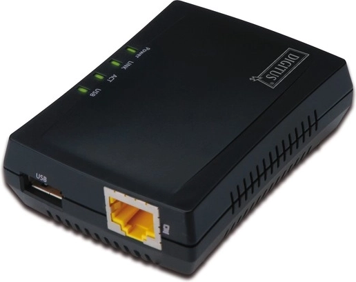 Πολυλειτουργικός δικτυακός print server και USB hub με NAS, 1× USB 2.0, 1× RJ45, LAN 10/100 Mb/s