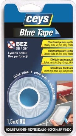 Διπλής όψης ταινία στήριξης (montážní) BLUE CEYS 19 mm × 1,5 m