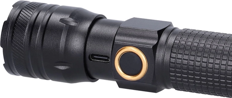 Ανθεκτικός φακός για outdoor (IP44) με φόρτιση USB‑C