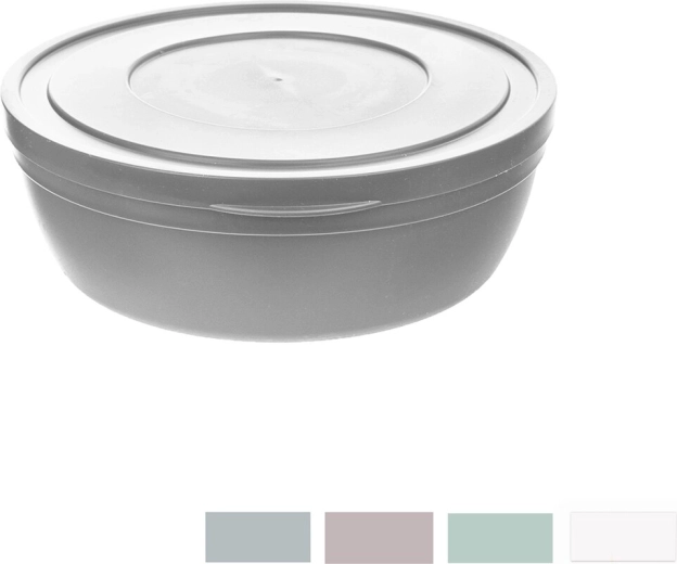 Πλαστικό μπολ με καπάκι Kapa flat 17 cm (μείγμα χρωμάτων)