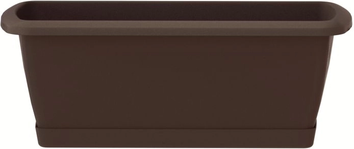 Ζαρντινιέρα με πιατάκι RESPANA 39,2 cm καφέ