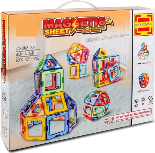 Μαγνητικό σετ κατασκευών Magnetic Sheet – 46 τεμάχια