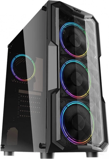 Θήκη υπολογιστή Darkflash Aquarius Acrylic μαύρη, midi tower με σκληρυμένο γυαλί