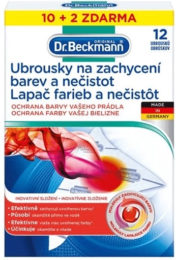 Παγίδα χρωμάτων και ρύπων με μικροΐνες DR. BECKMANN, 12 τεμ.