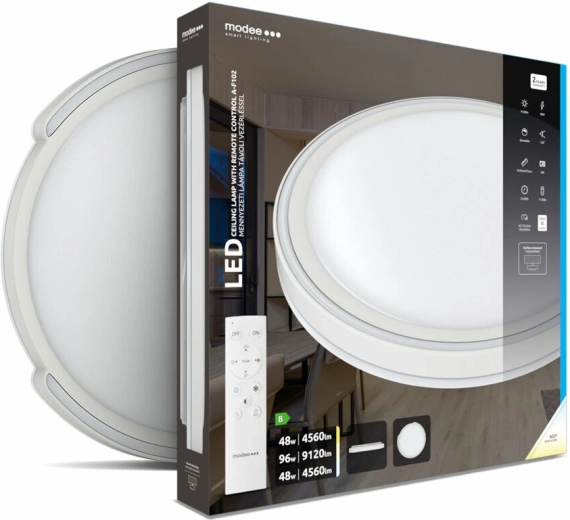 Οροφιακό φωτιστικό LED Modee Smart Lighting A‑F102, 2×48 W, με δυνατότητα dimming, με τηλεχειριστήριο