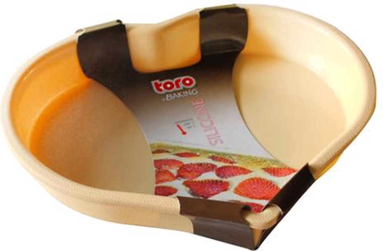 Σιλικονούχα φόρμα για κέικ σε σχήμα καρδιάς TORO, κρεμ
