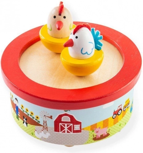Ξύλινο μουσικό κουτί φάρμα BIGJIGS TOYS
