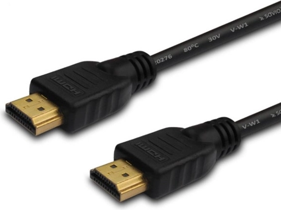 Καλώδιο HDMI 2.0 1,5 m, μαύρο, επιχρυσωμένοι ακροδέκτες