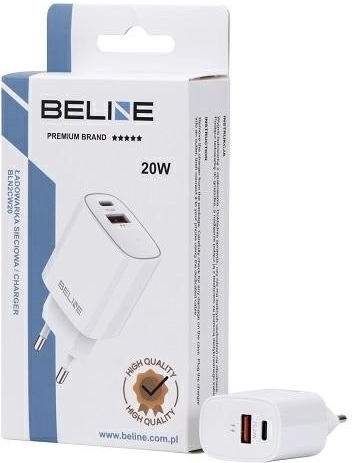 Φορτιστής τοίχου 20W USB-C + USB-A λευκός