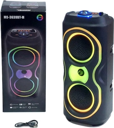 Φορητό ηχείο Bluetooth με RGB φωτισμό, USB και FM ραδιόφωνο