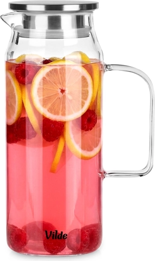 Γυάλινη κανάτα με καπάκι 1,5 l