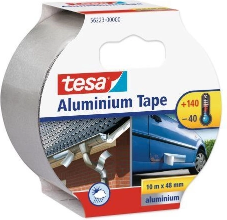 Αλουμινένια κολλητική ταινία Tesa 50 mm × 10 m, ασημί