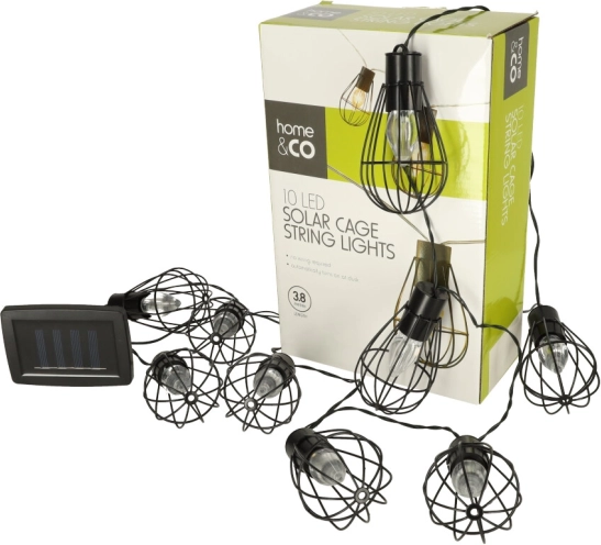 Ηλιακή γιρλάντα κήπου με φωτάκια σε στυλ loft, 10 LED
