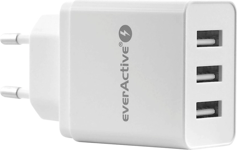 Φορτιστής πρίζας 3× USB 3,4 A με iQ Smart Charging, λευκός